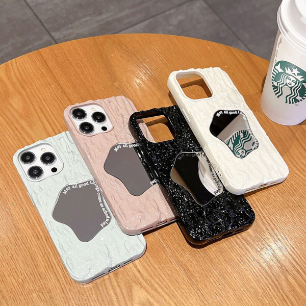 락패턴 밀크 미러 TPU 케이스