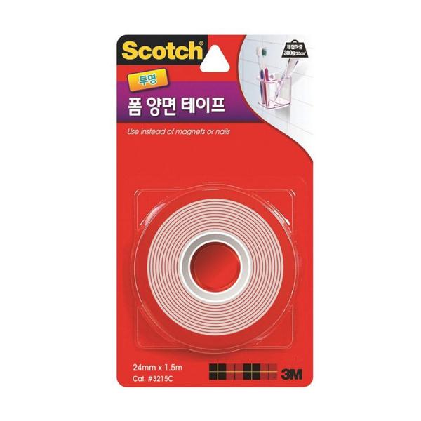 3M 스카치강력투명폼양면 3215C(24mmx1.5m)