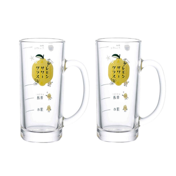 도요사사키 레몬 머그 글라스 2P