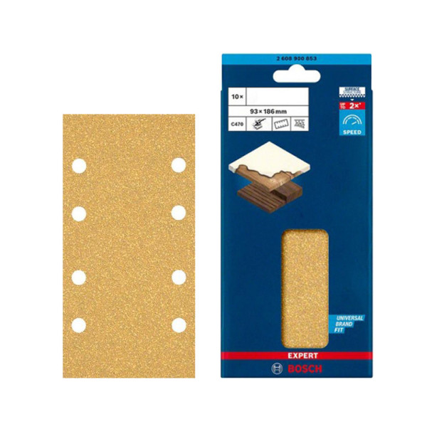 보쉬 C470 사각 샌딩페이퍼 93x186mm 10장 P60