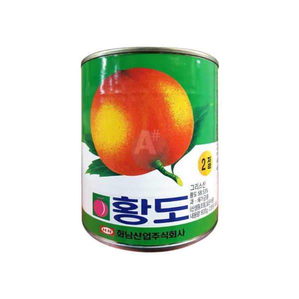화남 2절 황도캔 820G 통조림캔 복숭아조림 캔과일 화채 황도통조림 황도복숭아 빙수재료