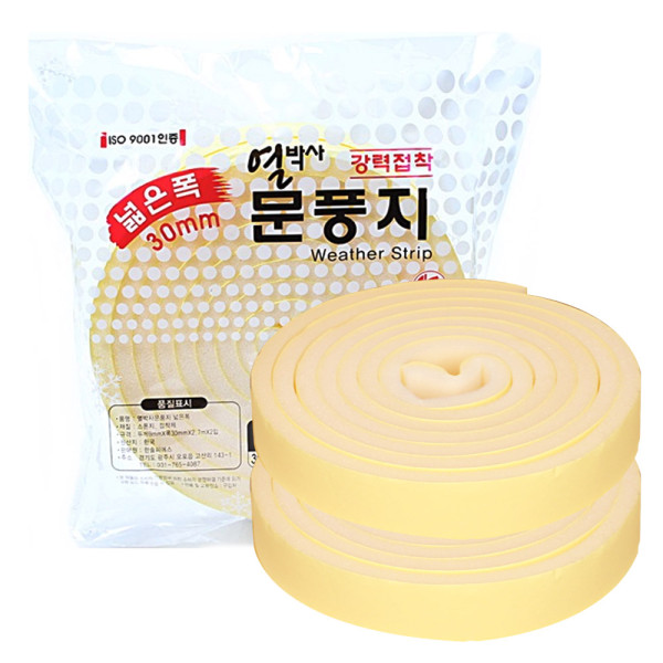 열박사 넓은폭 문풍지 30mm x 2.7M 2매입