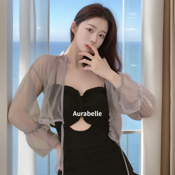아우라벨르 체형커버 실내수영복 모노키니 비치원피스 바캉스헤변룩 호캉스여행룩 섹시커버업