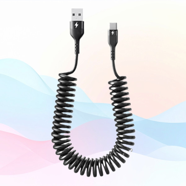 스프링 C타입 8핀 USB 충전 케이블 2m 고속 충전기