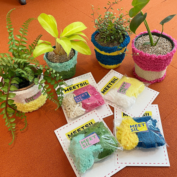 뜨개 털실 화분 커버 만들기 DIY 니트 화분옷 인테리어 소품 리폼 팟커버 만들기키트