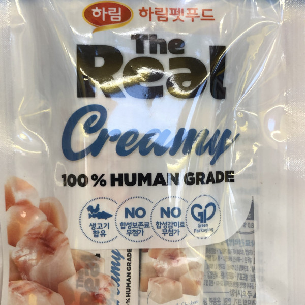 하림 더리얼 크리미 대구 닭가슴살 반려묘 사료 50g