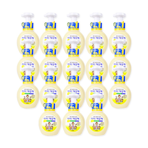 아이깨끗해용기 250ml 파우더향 18개 유아핸드워시 핸드워시 거품비누 손세정제