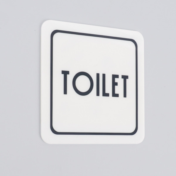 심플 사각 TOILET 표지판