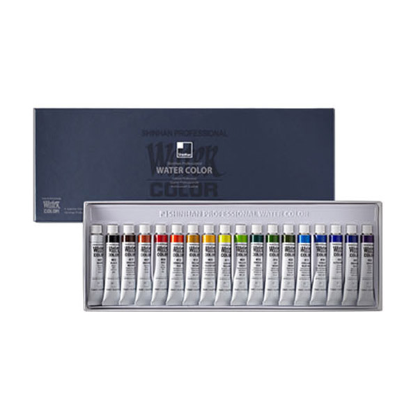 신한 전문가용 숙련자용 수채화 물감 7.5ml 18색