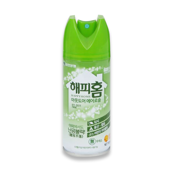 해피홈 아웃도어 에어로솔150ml 모기기피제 모기퇴치 해충 진드기