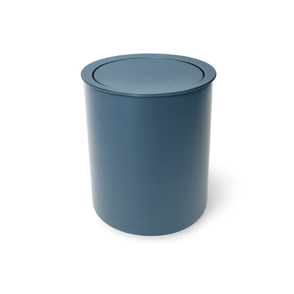 모던 블루 스윙 원형 휴지통 7.2L