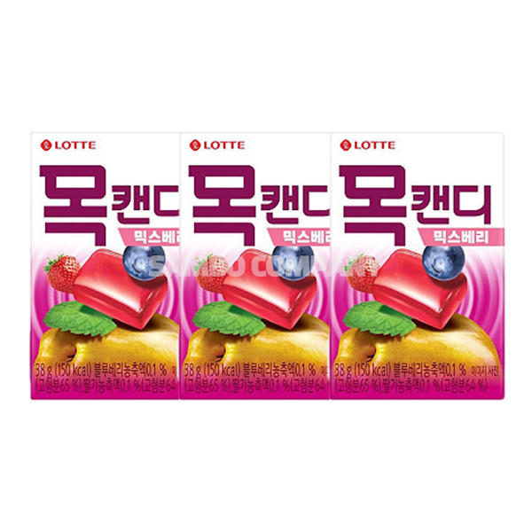목캔디 믹스베리 38g 3개