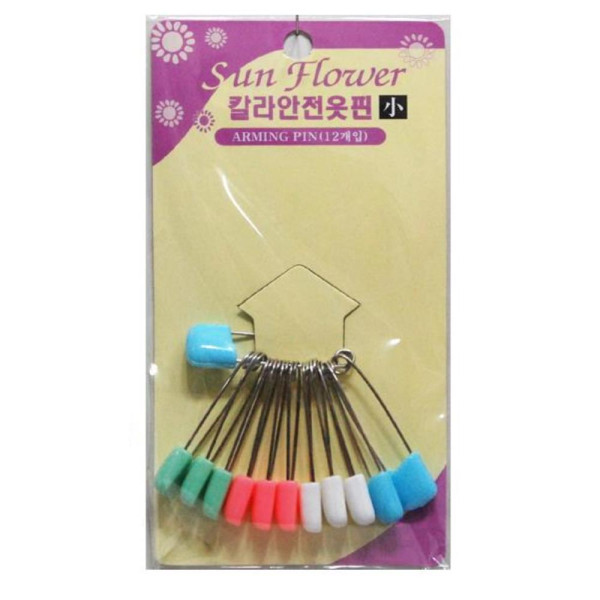 안전옷핀 소 40mm 12개입 옷고정핀 클립 옷클립 옷삔