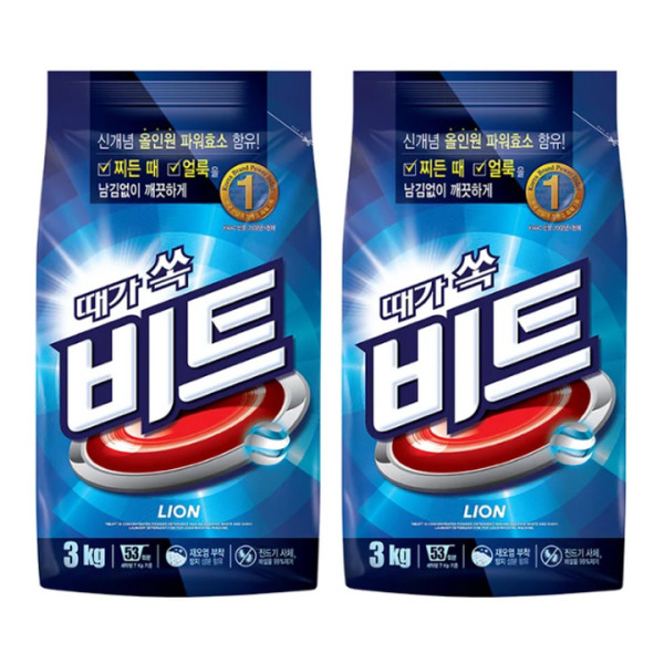 비트 분말 세탁세제 파우치 3kg x 2