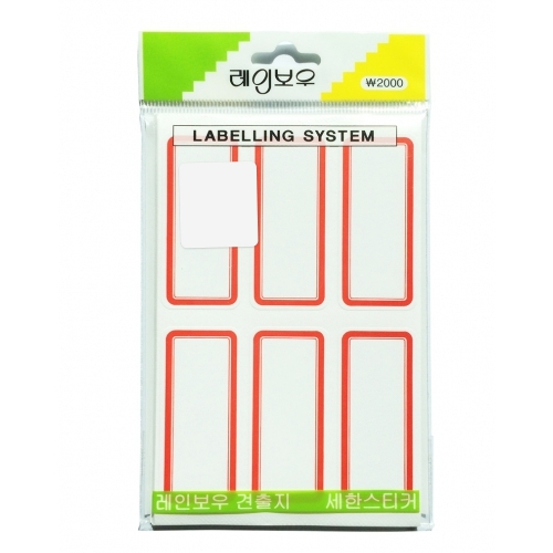 새한 견출지 일반 NO 206적 18장 108개 28 65mm