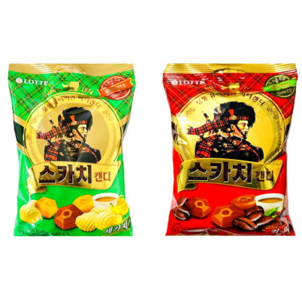 스카치캔디세트 스카지3가지맛캔디1개+스카치커피맛캔디1개