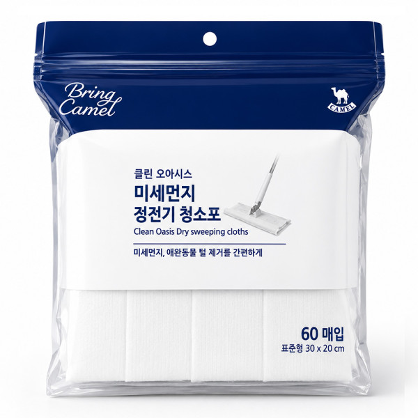 클린 오아시스 먼지 정전기 청소포 60매입