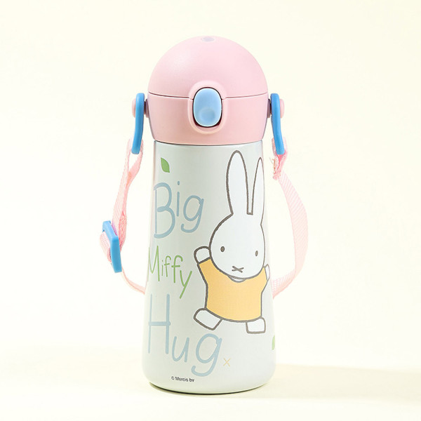 미피 몰리 원터치 어깨끈 이중스텐 물통 460ml