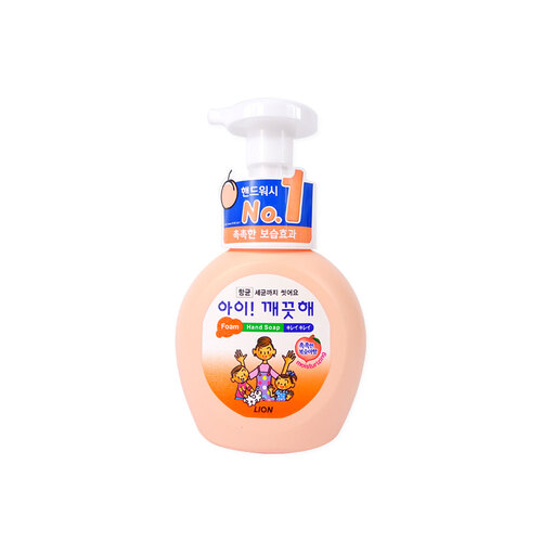 아이깨끗해용기 250ml 복숭아향 유아핸드워시 핸드워시 거품비누 손세정제 모이스처