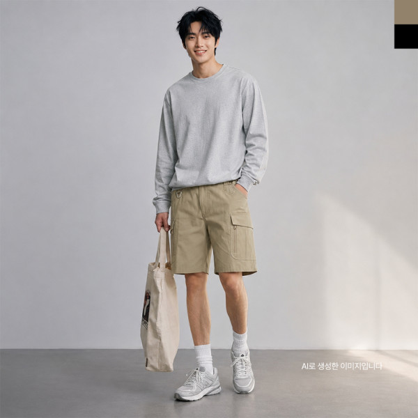 KAA 9000 남자 여름 스트레치 밴딩 전술 카고 반바지