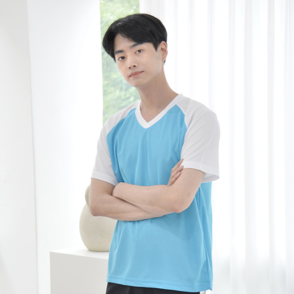 교복몰 [쿨론원단] 기본 나그랑 브이넥 티셔츠 5컬러