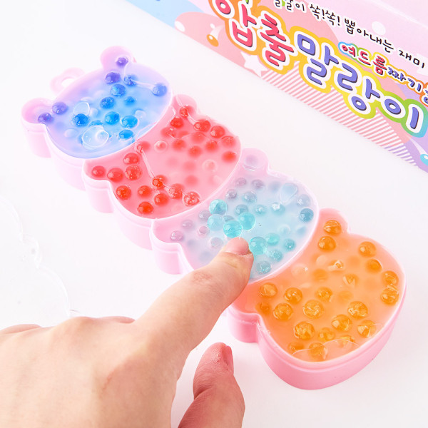 알록달록 4색 곰돌이 압출 말랑이-12EA