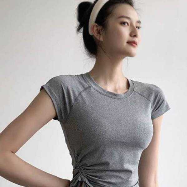 부드러운 데일리 반팔 캐주얼 헬스 디자인 스타일