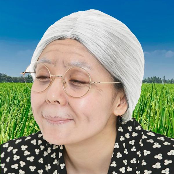 백발 할머니 흰머리 분장 머리 가발 Real 노인 촌 시골 캉스 코스프레 파티 인생