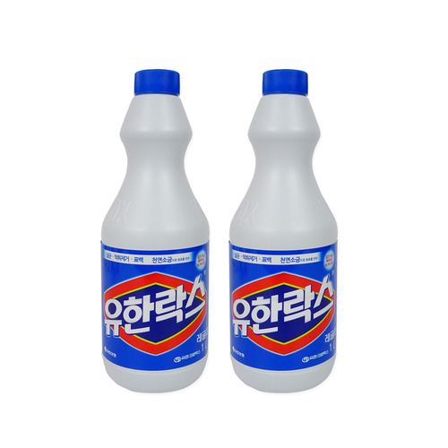 유한락스 1L레귤러 2개 살균 표백제 찌든때 묵은때 화장실청소 곰팡이