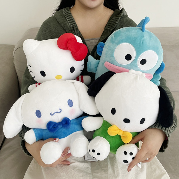 리본 산리오 헬로 키티 비비드 대형 큰 인형 23cm 4종 헬로키티 포차코 시나모롤