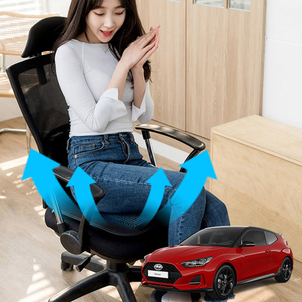 더뉴벨로스터 시원한쿨링팬 메쉬 쿨링방석 호환
