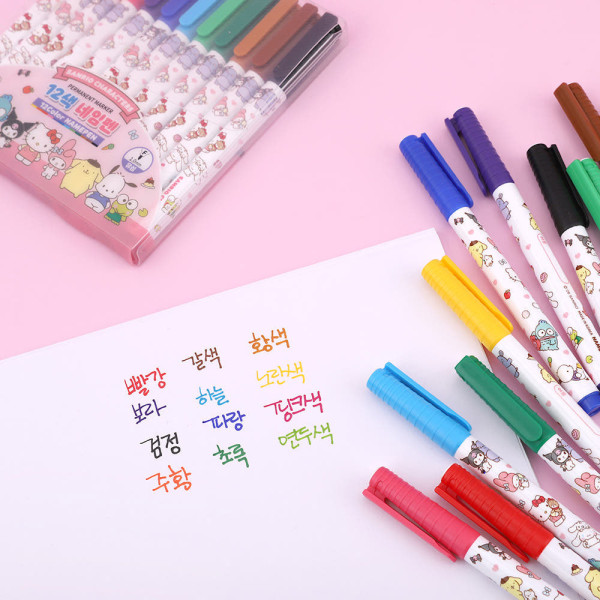 산리오캐릭터즈 12색 네임펜