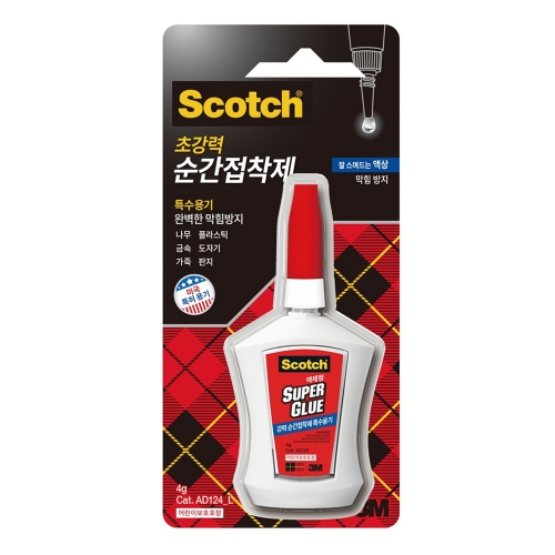3M 순간접착제 AD124L 액상 4g 박스 20개