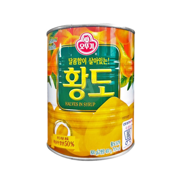 오뚜기 황도캔 800g 과일통조림 복숭아조림 화채 복숭아캔 복숭아통조림 황도복숭아캔