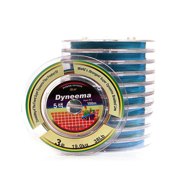 민물 바다 루어 골드 5색 P.E 합사라인 100M 8호