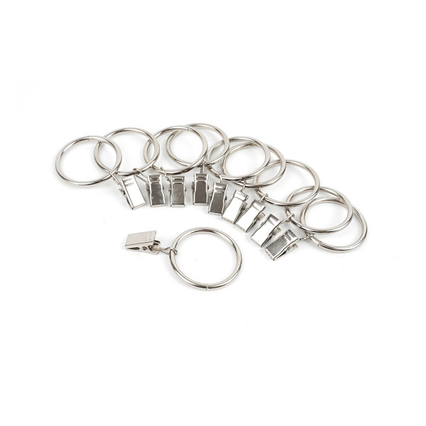 10P 원형 커튼링 집게 실버 3.5 x 35mm
