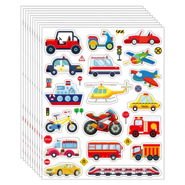 자동차 스티커 10장 세트 비행기 오토바이 180pcs S6196