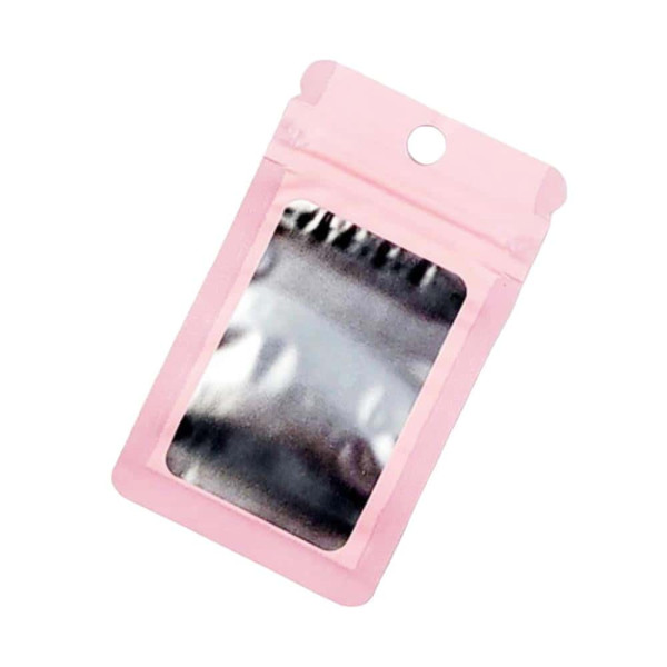 포장용 핑크 반투명 컬러 지퍼백 6cm X 10cm