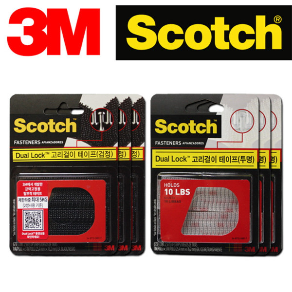 3M 듀얼락 초강력 찍찍이 테이프 6쌍