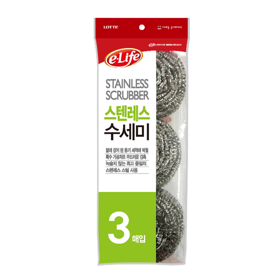 롯데스텐레스수세미(45gX3매입)