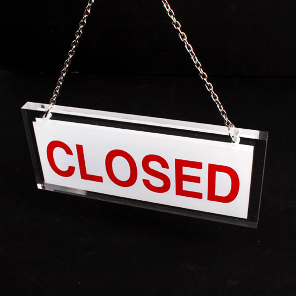 OPEN/CLOSED 오픈클로즈 투명 양면걸이