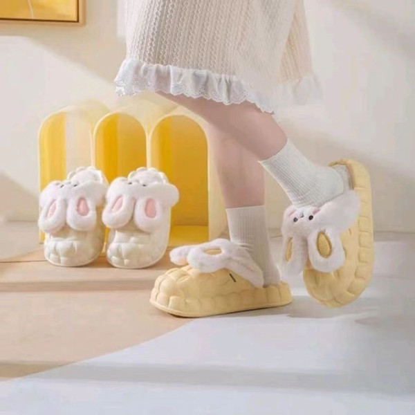 토끼모양 방한 보온 층간소음방지 실내용슬리퍼