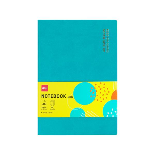 DELI EN135L 칼라 소프트 커버 양장 다이어리 A5 블루