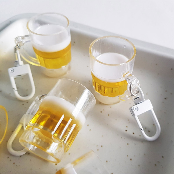맥주잔 미니어처 가방 열쇠고리 맥주컵 키링 S13282