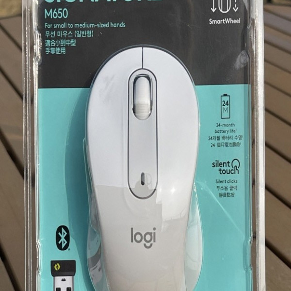 로지텍 M650 시그니쳐 무선 마우스 화이트