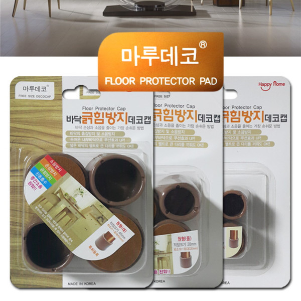 마루데코 캡형 소음 긁힘방지 원형의자발캡