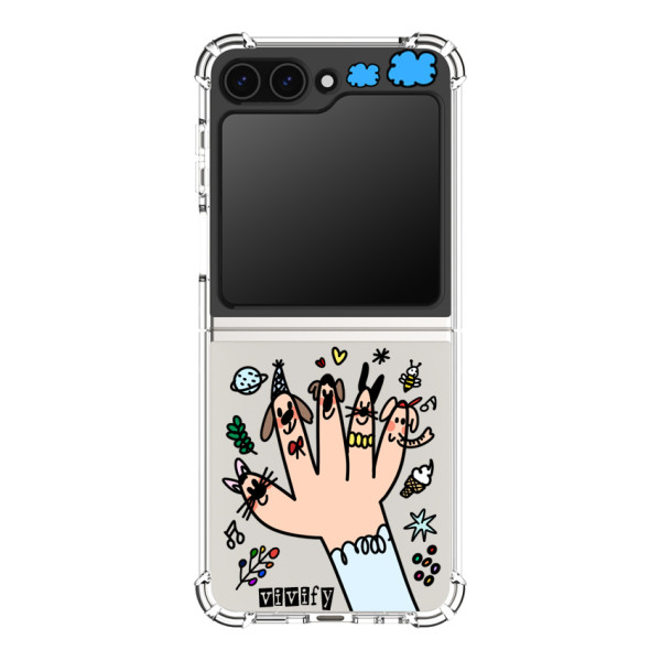 비비파이 핑거 애니멀 일러스트 케이스