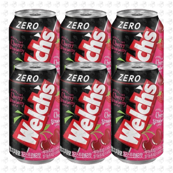 웰치 제로 체리스트로베리 355ml 6개