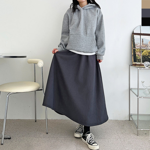 GAA FW1051W 겨울 코듀로이 플레어 롱스커트(양털)