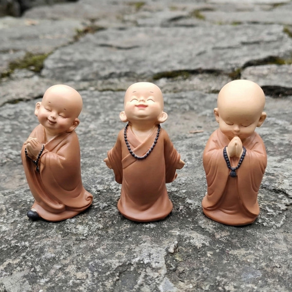 아기동자 불상 장식 3P B세트 불교 소품